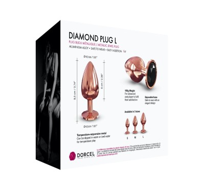 Ozdobny korek analny metal dorcel diamond plug 9cm